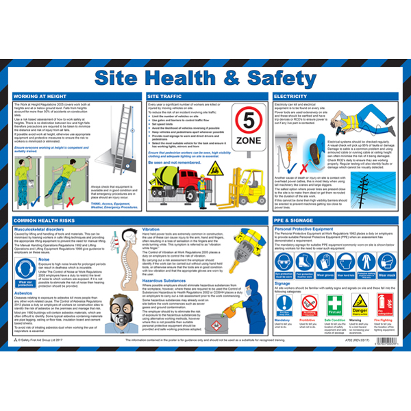 Site Health & Safety Poster A2 > Health & Safety Posters